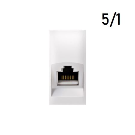 Aling PP kompjuterska priključnica E-1M RJ45 CAt6 beli 74223.0 5/1 EXPERIENCE