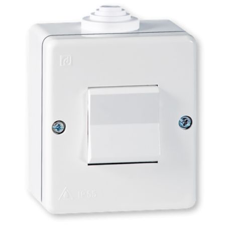 Aling običan plastični prekidač beli IP55 210 OG