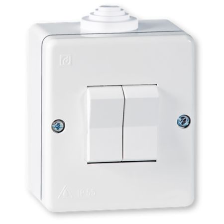 Aling serijski plastični prekidač beli IP55 212 OG