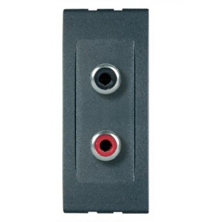 Aling 1M audio priključnica RCA antracit siva 6627.A MODE