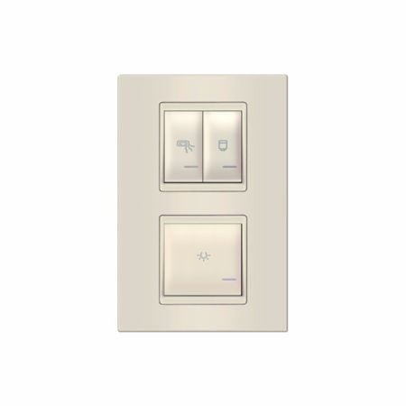 Aling set sklopki sa indikatorom za kupatilo vertikalna univerzalna krem 3x16AX 250V 72323.99 EXPERIENCE