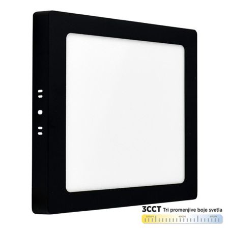 M18NK-BK-CCT 18W 3000~6500K crni nadgradni kvadratni LED panel Mitea Lighting (25 mes.)