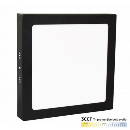 M24NK-BK-CCT 24W 3000~6500K crni nadgradni kvadratni LED panel Mitea Lighting (25 mes.)
