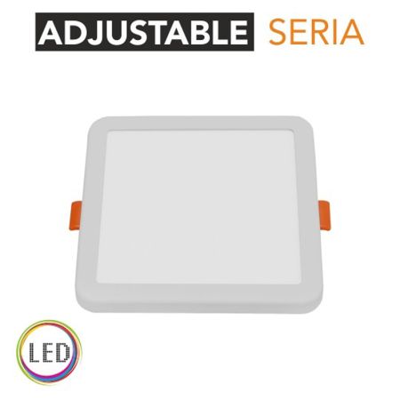 LED panel ugradni kvadratni 8W 6500K beli M8UK-ADJ sa podesivim oprugama 