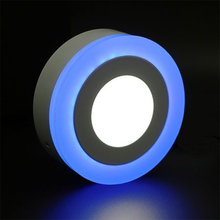 M6NO-D 3W+3W 6500K+plava nadgradni okrugli LED panel Mitea Lighting (25 mes.)