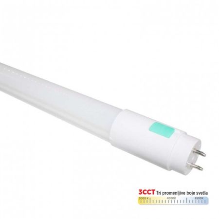 T8 LED cev 18W 3CCT 3000/4000/6500K 1800lm 270° SINGLE END 120cm Mitea Lighting
