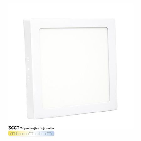M18NK-CCT 18W 3000~6500K beli nadgradni kvadratni LED panel Mitea Lighting (25 mes.)