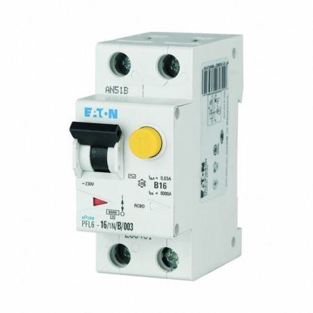 Kombinovana FID sklopka 16A 0.03 1+N AC 6kA B PFL6-16/1N/B/003 286431 Eaton