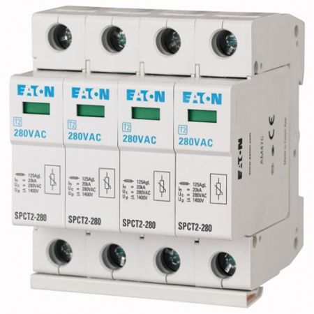 Odvodnik prenapona, klase T2, II, C, 280V, 4p modularni SPCT2-280/4 167596 Eaton