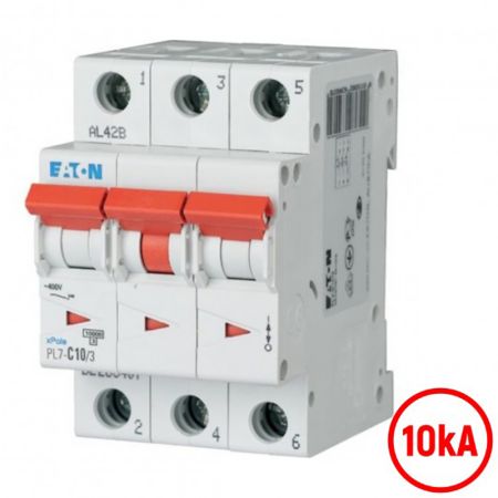 Automatski osigurač 10A C 10kA PL7-C10/3 263407 Eaton 