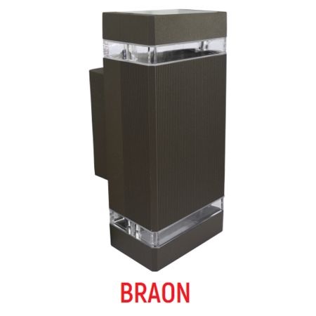 M035 B BRAON 2xGU10 max.35W zidna lampa IP44 Mitea Lighting