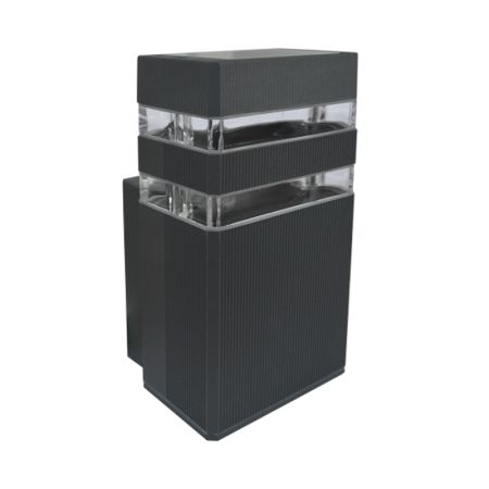 M036 II A ANTRACIT SIVA dva reda 1xGU10 max.35W lampa zidna IP44 Mitea Lighting