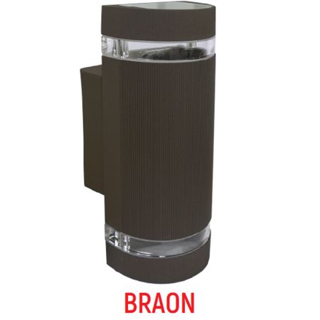 M037 B BRAON 2xGU10 max.35W zidna lampa IP44 Mitea Lighting