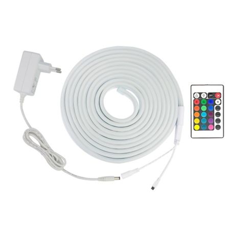 MLY-5050-60 5m 12V 6W IP65 60 LED/1m SET RGB NEON FLEX sa adapterom i daljinskim 24 tastera Mitea Lighting