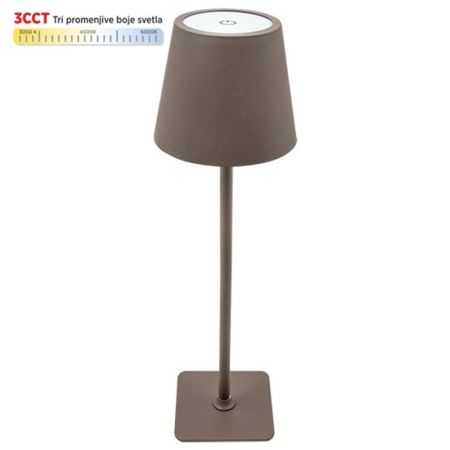 M6002-BR BRAON 2W IP20 LED TOUCH dimmable + 3CCT 3000-6000K stona lampa DC5V LED Mitea Lighting