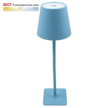 M6002-P PLAVA 2W IP20 LED TOUCH dimmable + 3CCT 3000-6000K stona lampa DC5V LED Mitea Lighting