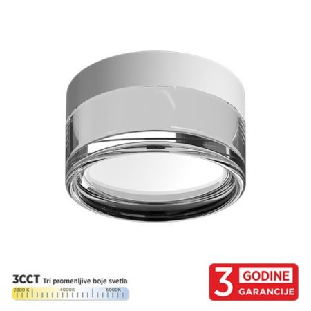 M205752 9W 3CCT DIP switch 2800/4000/6000K bela IP65 LED lampa 3Y Mitea Lighting