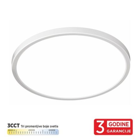 M205762 24W 3CCT DIP switch 2800/4000/6000K bela IP65 LED lampa 3Y Mitea Lighting