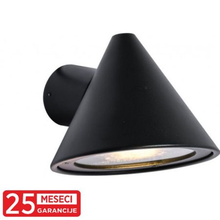 M2018-C IP65 1xGU10 MAT CRNA zidna spoljna lampa Mitea Lighting