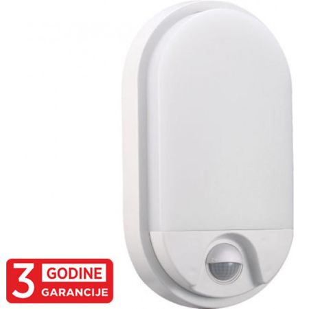 M272-72B-S 15W IP54 LED bela zidna lampa sa IR senzorom pokreta 3Y Mitea Lighting