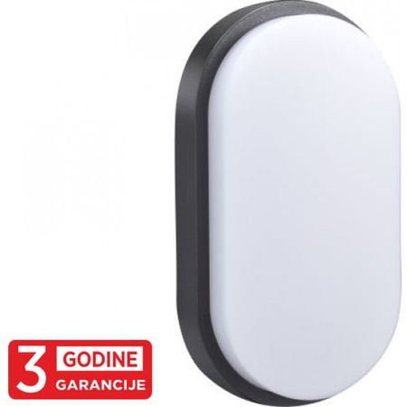 LED zidna lampa crna 15W 6000K IP54 M272-72B-N