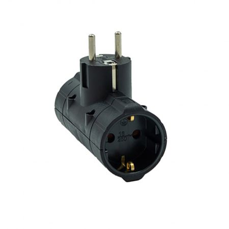 PM-41-C T2 crni dvostruki T razvodnik 16A 250V 3680W Mitea Electric