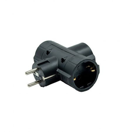 PM-42-C T3 crni trostruki T razvodnik 16A 250V 3680W Mitea Electric