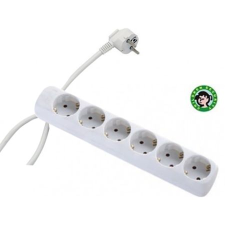 ME-PK6-1.5M DZ 16A 250V 3680W 3x1.5mm2 prenosna nerastavna šestostruka priključnica (produžni kabl) Mitea Electric