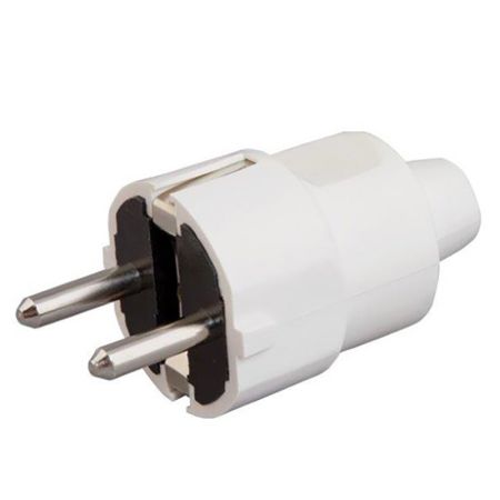 PM-301-W BELI PVC Utikač 16A 250V dvopolni ravni, sa kontaktom za uzemljenje Mitea Electric
